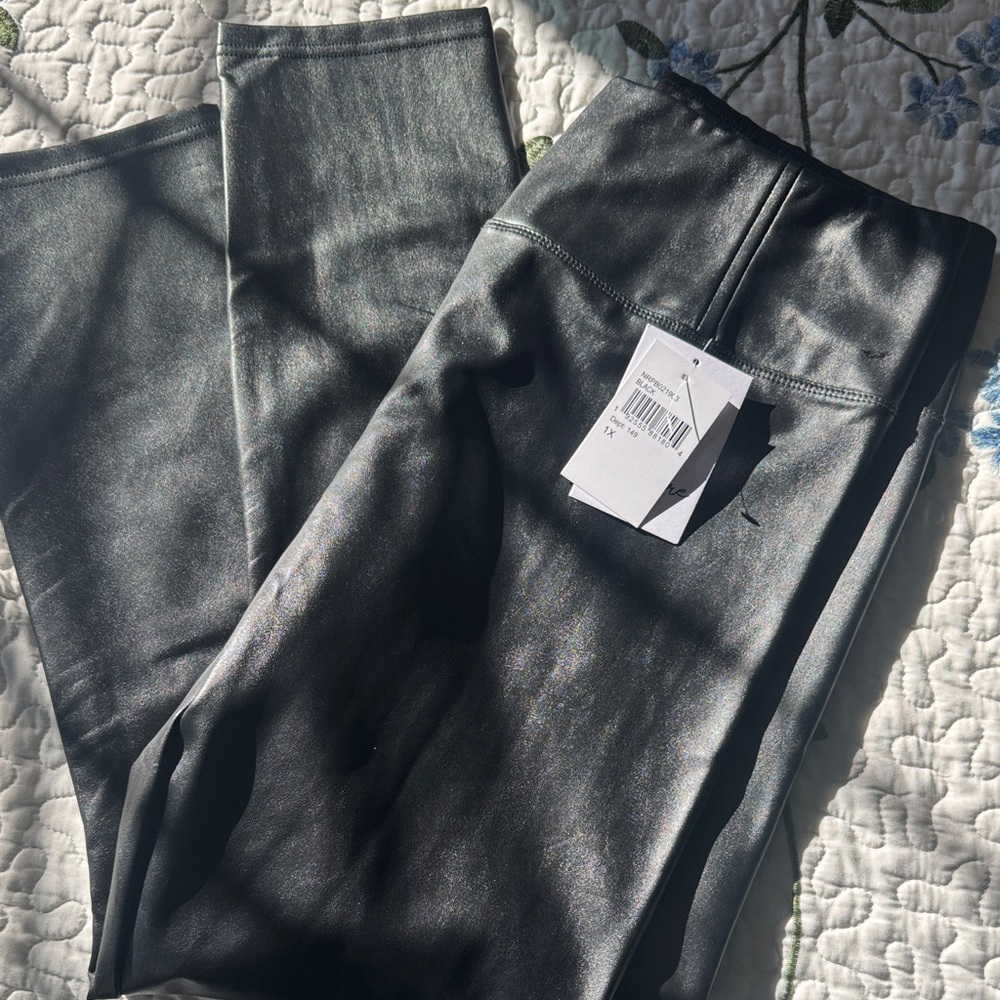 Love, Fire Metallic Silver Leggings